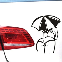 1PC 14 11cm 2018 New Design Sexy Girls Car stickers Lady Umbrella Body Car Styling Car