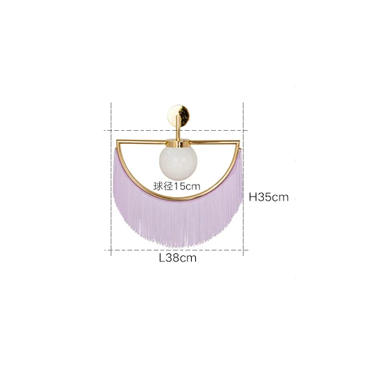 Скандинавский дизайнерский настенный светильник с кисточками и стеклянными шариками для гостиной, спальни, прикроватной кровати, виллы, чердака, лестницы, домашний деко, светодиодный настенный светильник, светильники