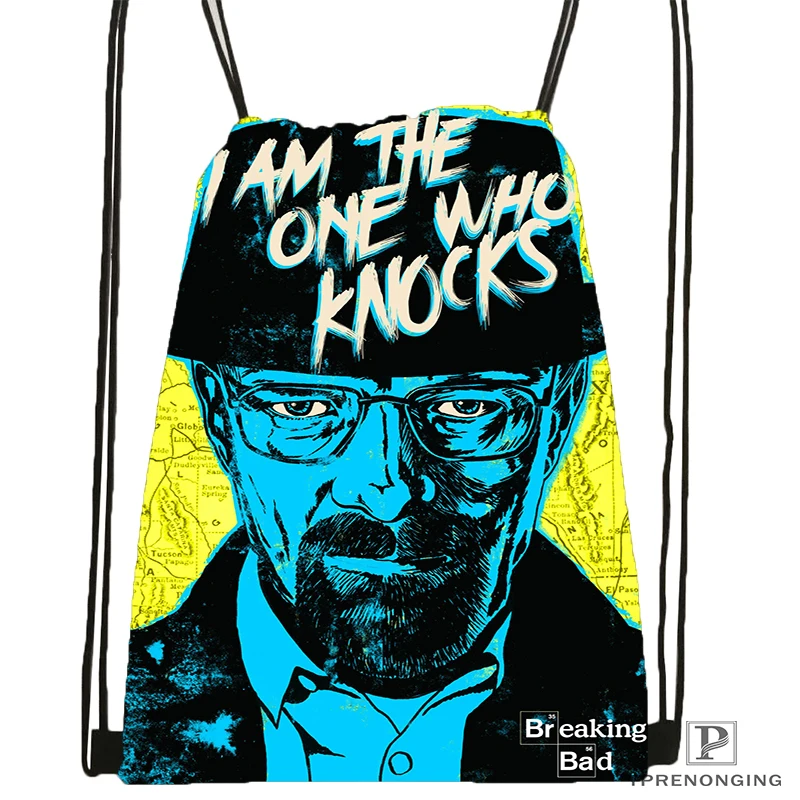 Custom Breaking Bad Drawstring Backpack Bag for Man Woman Cute Daypack Kids Satchel Black Back 31x40cm