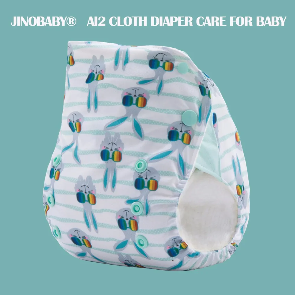 JinoBaby бамбуковые подгузники Aio Cool Bunny|aio diaper|bamboo aio diaperaio bamboo diaper |