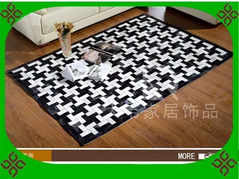 

2018 free shipping via DHL 100% natural genuine cow leather commercial carpet