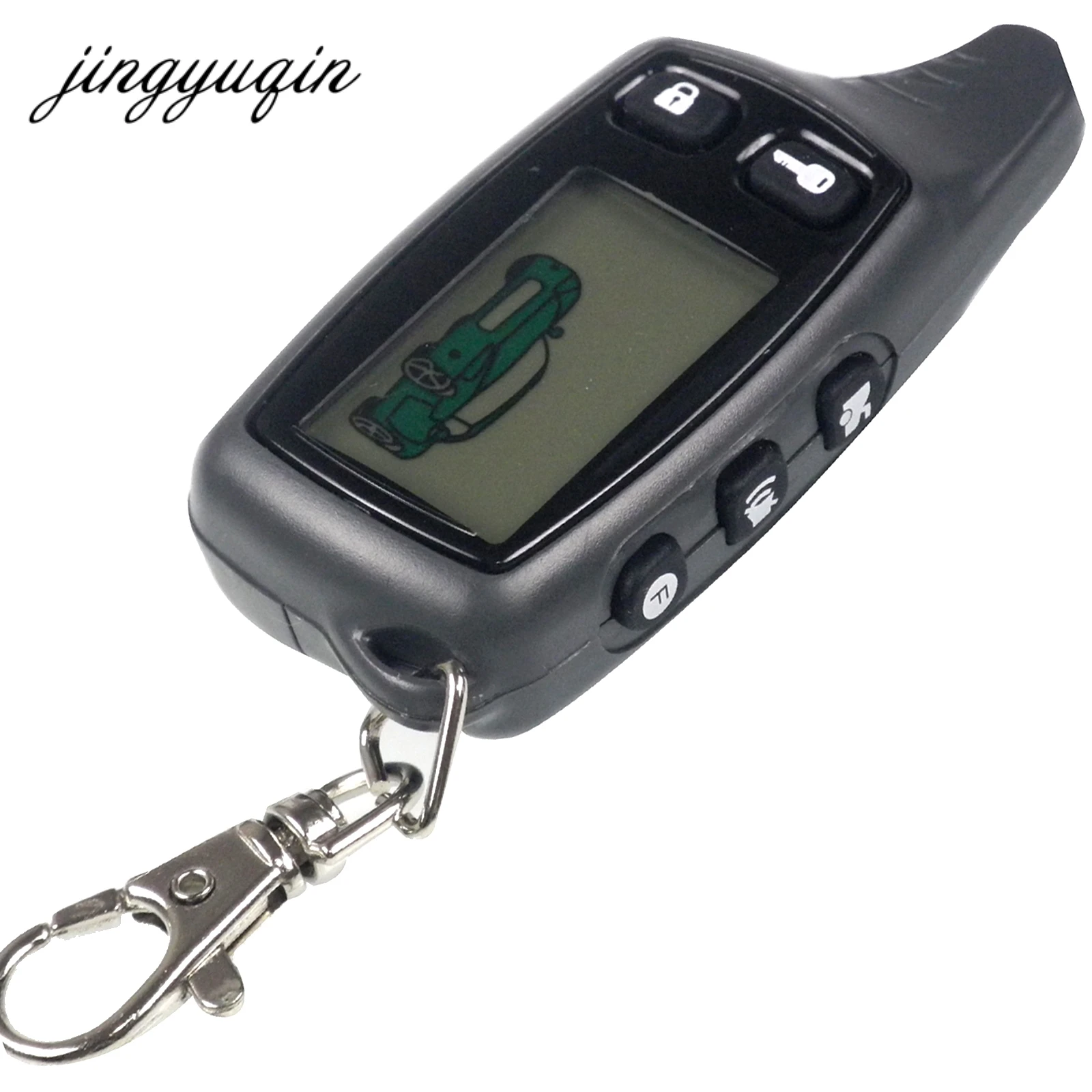 jingyuqin New For Tomahawk TW9010 LCD Remote Controller Two Way Car Alarm System Russian 9010 keychain