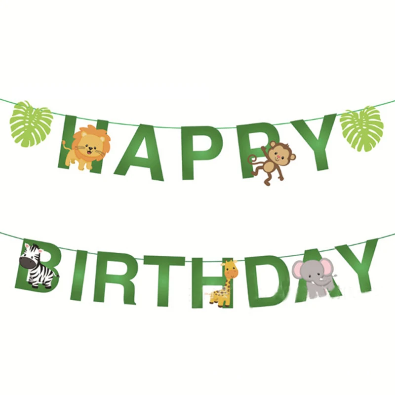 Happy Birthday Banner Letter Garland Kids Birthday Party Decoration Alphabet Banner Baby Shower Party Supply