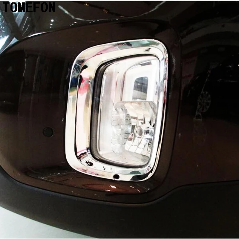 

TOMEFON For Kia Sorento 2013 ABS Chrome Exterior Front Fog Light Lamp Bezel Cover Foglight Trim Car Accessories