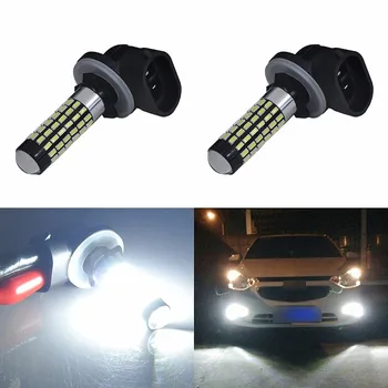 

AGLINT 2PCS Auto LED Front Fog Lamp 881 H27 FPC LED 3014 SMD 78 Chips Daytime Driving Fog Lights DRL Lamp Super White 12V 24V