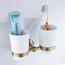 Best Price Antique Brass Ceramic Tooth Mug Tooth Gargle Cup with Brass Rack Holder Wall Mounted, with Two Ceramic Cups ZD887 Best Price Antique Brass Ceramic Tooth Mug Tooth Gargle Cup with Brass Rack Holder Wall Mounted, with Two Ceramic Cups ZD887