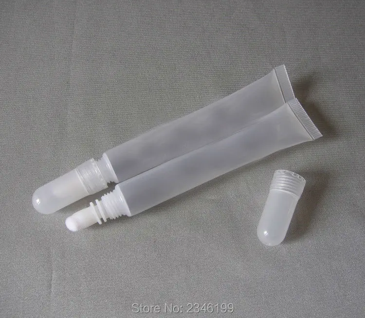 10 мл 50 шт./лот новая пустая пластиковая губная помада Мягкая трубка, косметический контейнер, DIY бутылка для блеска для губ, высококачественный круглый прозрачный инструмент для губ