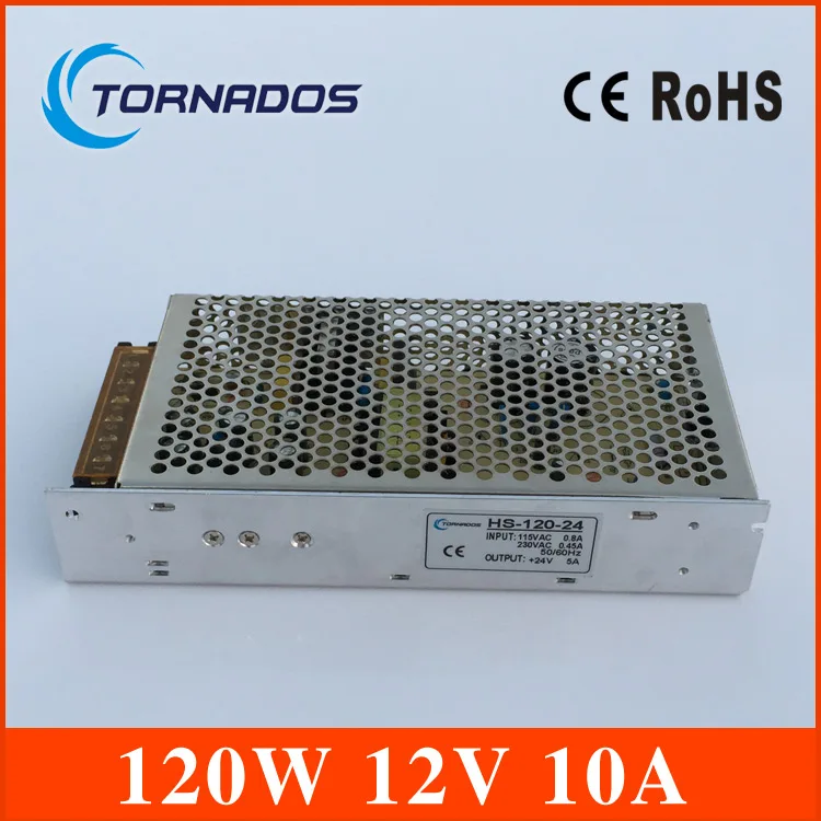 

High Quality LED switching power supply 12V 10A 120W LED light strip Display free shipping china post HS-120-12