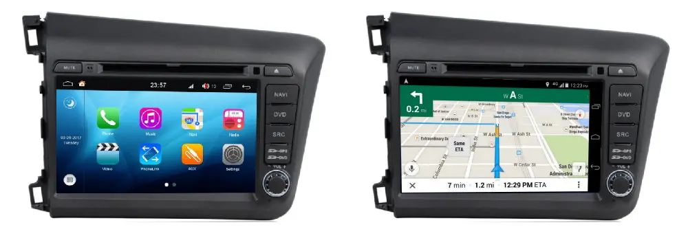 Для Honda Civic 2012~ Автомобиль проигрыватель Android Радио DVD gps навигации Displayer системы аудио видео в тире мультимедийное головное устройство