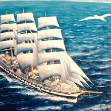 Чайки и кораблики художественная ручная роспись креативная Цифровая живопись маслом DIY живопись по номерам 24 цвета пигментная щетка живопись