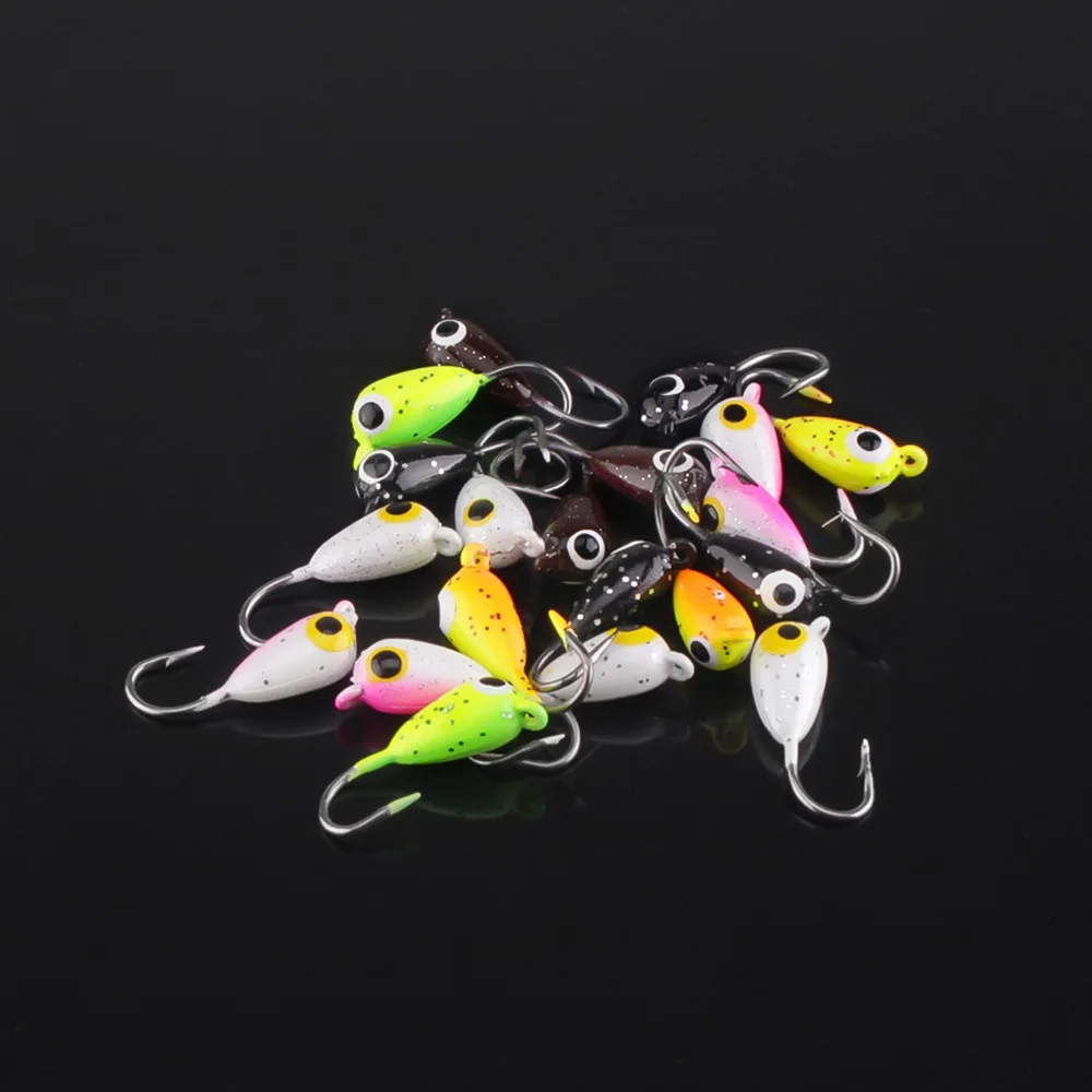 

DNDYUJU 5Pcs Fishing luresThe New Banana Ice Jig 6Color 18mm/2.3g Mini Lead Winter Fishing Hook