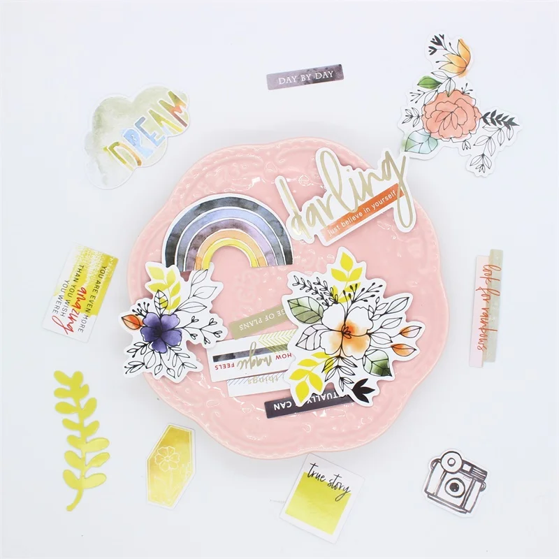 KSCRAFT Live in Wonder Paper Cardstock штампованные наклейки для DIY скрапбукинга/фотоальбома