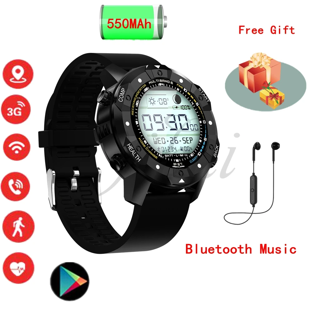 deffrun s3 hr ip68 waterproof smart watch
