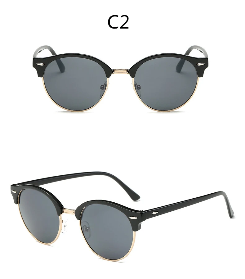 ASOUZ 2019 new round men's sunglasses UV400 fashion brand ladies glasses classic retro popular designer design driving sunglasses (2)