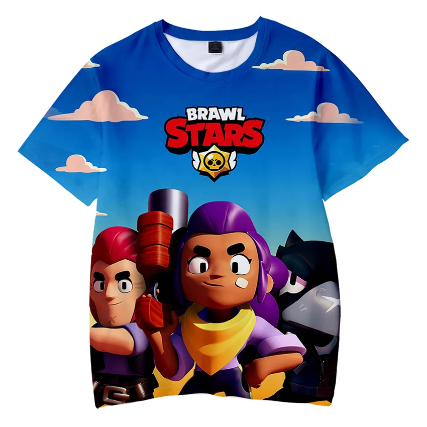 

2019 Brawl Stars 3D Printed Tshirt Parent-child 4 - 12 Years Old 2XS - 4XL Casual T Shirt Cool Fashion