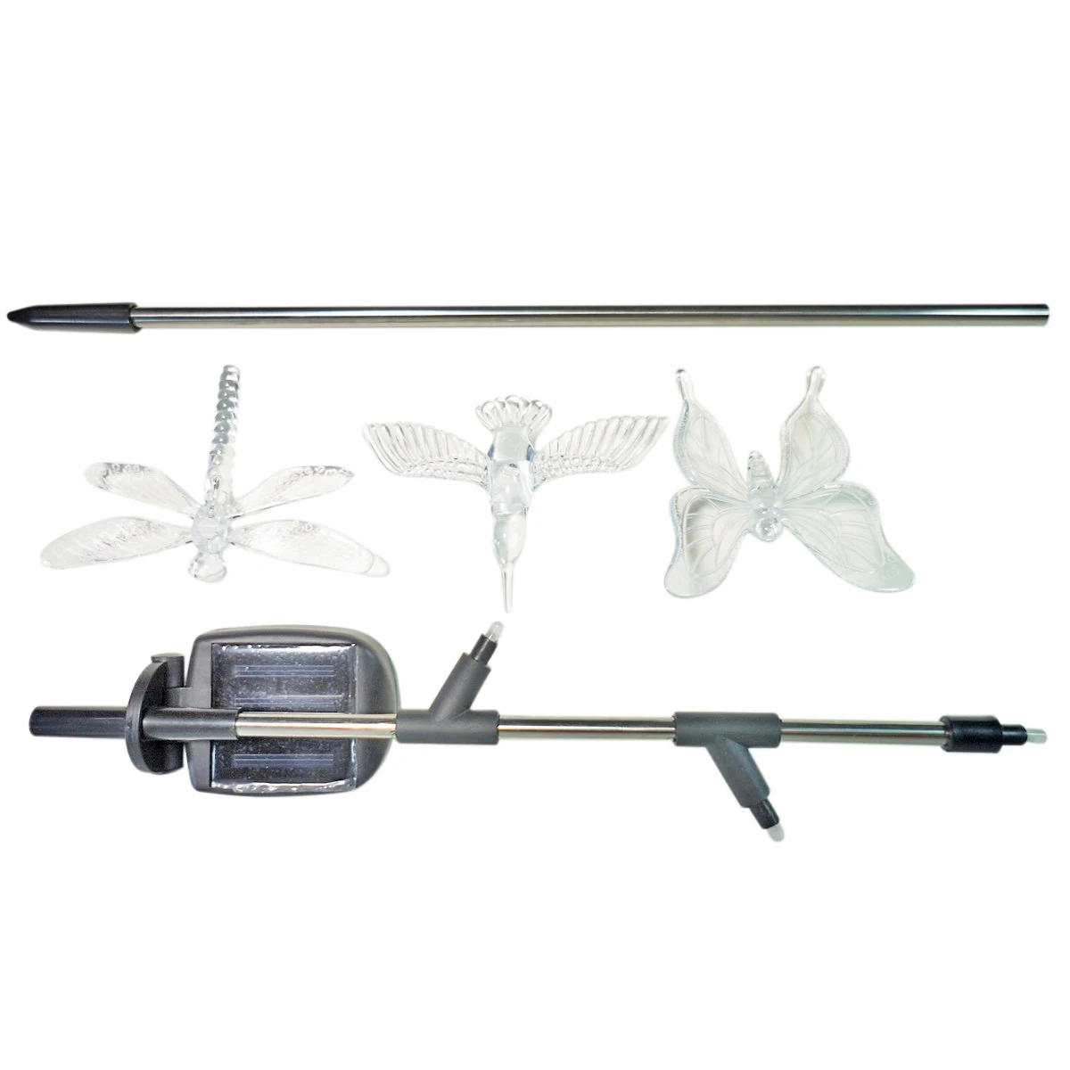 

Brand New Outdoor Solar Garden Bird LED Light, Butterfly,Dragonfly Solar Garden Stake Light, Stainless Steel Stake, Chameleon co