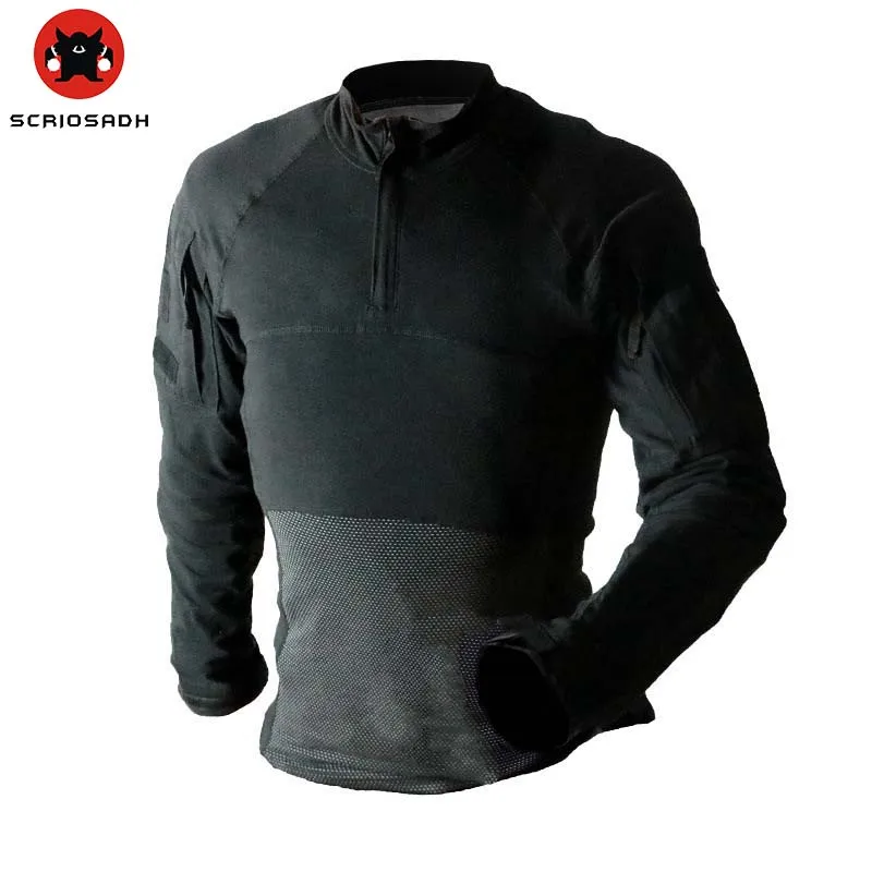 

Outdoor Military Camouflage T-shirt Sports Quick dry Breathable Keep Warm Long sleeve Fitness Camping Combat Dress T-shirt