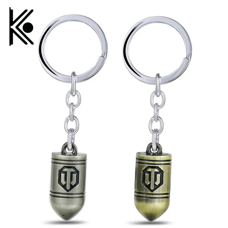 

Game World of Tanks keychain WOT around Collector's Edition shells keychain pendant World of Tanks Cool Key Chain men gift