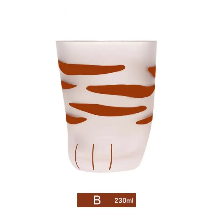 Горячая кошка коготь в форме чашки из матового стекла молоко кружка Тигр кожи узор кофе чашка подарок LFD
