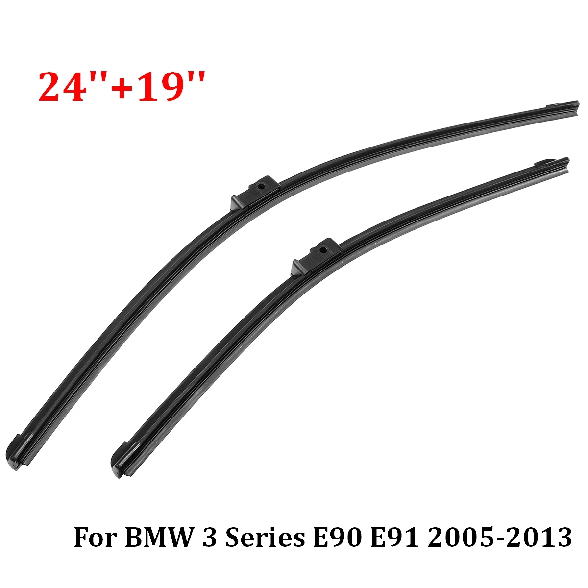 Prix pour 2 pcs/ensemble 24 pouce + 19 pouce droit avant fenêtre pare-brise lames d'essuie-glace pour bmw série 3 e90 e91 2005-2013 a073s Prix pour 2 pcs/ensemble 24 pouce + 19 pouce droit avant fenêtre pare-brise lames d'essuie-glace pour bmw série 3 e90 e91 2005-2013 a073s