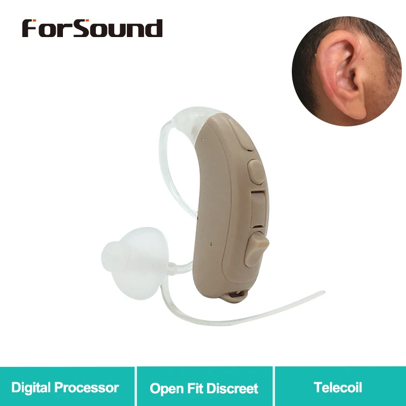 

Small Discreet Digital Open fit BTE Hearing Aid 13 Battery Telecoil with Siemens Phonak Hearing Aid Quality