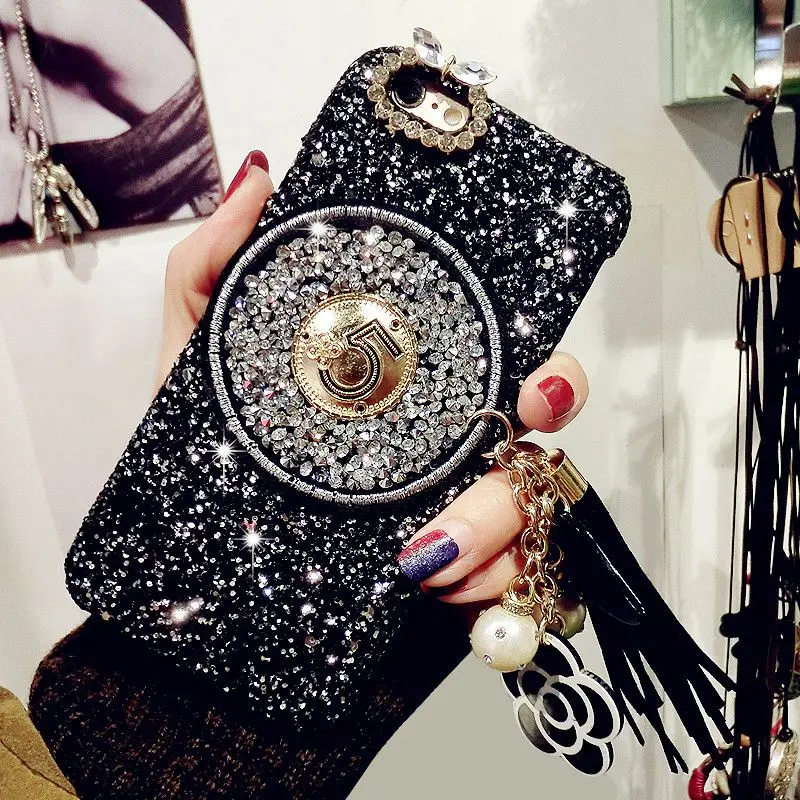 Шикарный Блестящий браслет с кисточками, Аксессуары для мобильных телефонов, Квадратный Блок, подвеска для волос, самодельный мобильный телефон для iPhone, samsung