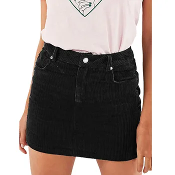 

skirts Women Summer Sexy Slim Corduroy Short High Waist Bodycon Pencil Mini Skirt