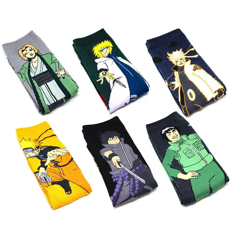 Anime Cartoon Naruto Peripheral Adult Socks Personality Cosplay Prop Accessories Socks Men And Women Mid Tube Socks