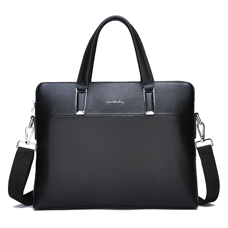 

Leather men's casual portable briefcase men's diagonal shoulder bag head layer leather travel bag