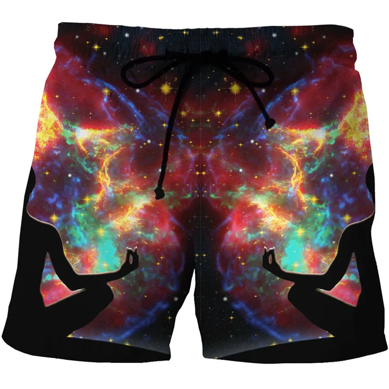 

FL&AEVVE Men Beach Shorts Homme 3D Print Pattern Summer Style Quick Dry Male Casual Shorts Mens 7 Types Beach Shorts Polyester