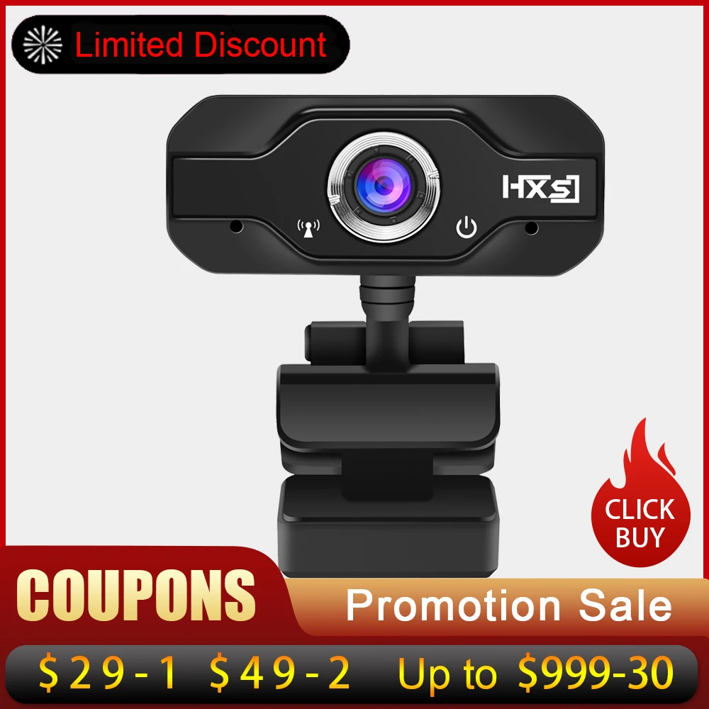 

HXSJ S50 USB Web Camera 720P HD 1MP Computer Camera Webcams Built-in Sound-absorbing Microphone 1280 * 720 Dynamic Resolution