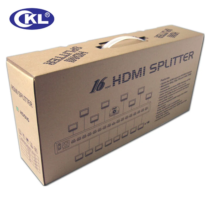 CKL 16 портовый HDMI сплиттер стойка металлический корпус поддерживает 1 4 V Высокое