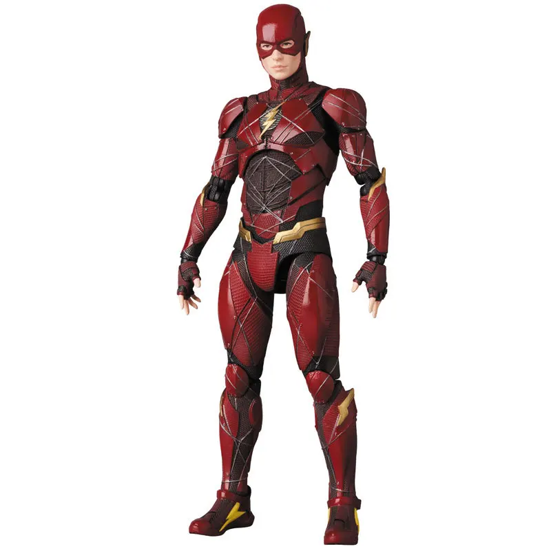 DC COMICS Justice League The Flash MAFEX 058 PVC Action Figure Collectible Model Kids Toys Doll 16C
