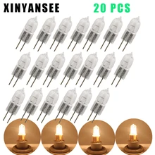 XINYANSEE 20x Высокое качество Галогенные G4 лампы 12 В Тип jc G4 галогенные лампы с регулируемой яркостью 10 Вт 20 Вт прозрачная каждая лампа с внутренней коробкой