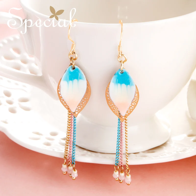 Buy Special Brand Fashion Long Earrings Opal Drop