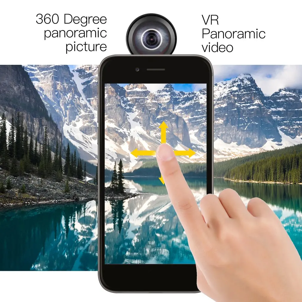 360 градусов камера VR панорамный фотоаппарат вид Wifi Двойные линзы сферическое видео изображение в режиме реального времени бесшовный рекордер 8MP