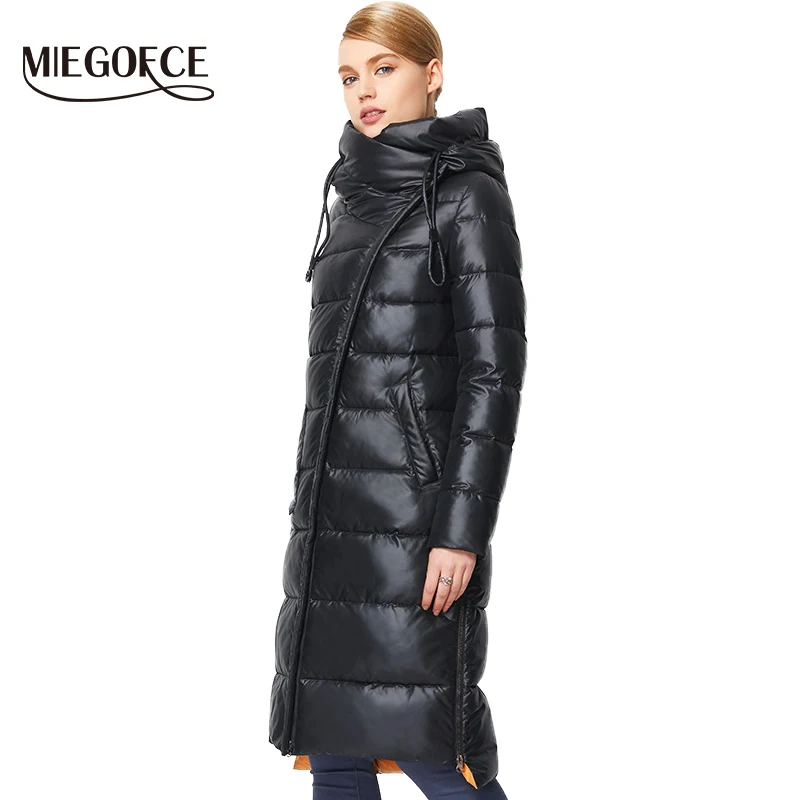 Fashionable Coat Jacket Women’s Hooded Warm Parkas Bio Fluff Parka Coat Hight Quality Female MIEGOFCE 2018 New Winter Collection