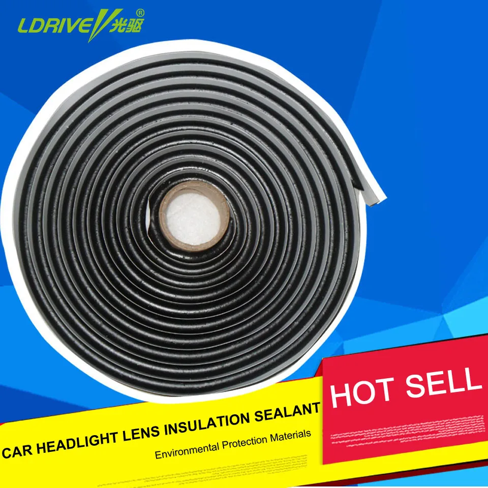 high quality black butyl rubber glue headlight sealant reseal lights