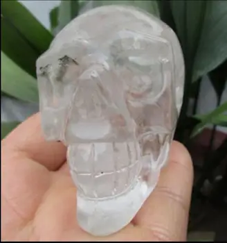 

SCY 1024 +++Natural white crystal Ghost Skull sculpture ornament art collection