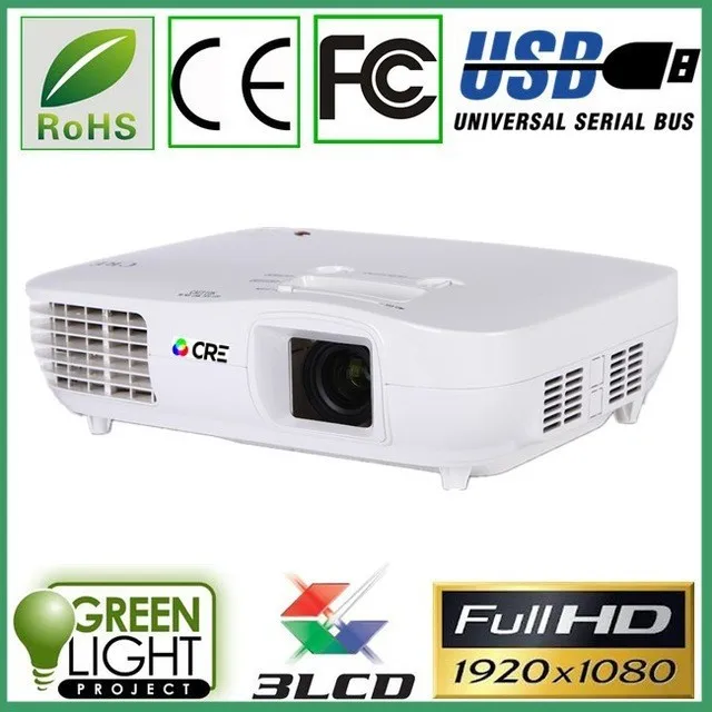 

1920*1080 2HDMI 2USB VGA ATV 2Video DVI data show projector  cre x2000 most popular!!