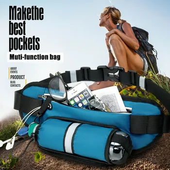 

Unisex Waist bag 7 colors Sports waterproof Oxford Multifunction belt bag anti-theft mobile phone outdoor invisible handbag T3