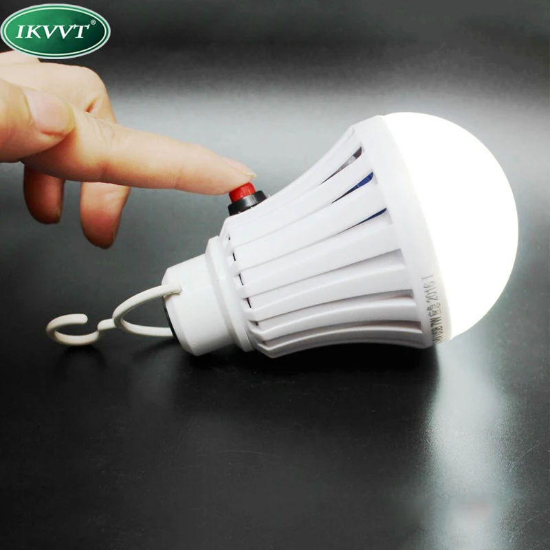 Portable Solar Lamp 12W LED Bulbs Outdoor Emergency Lighting Charge