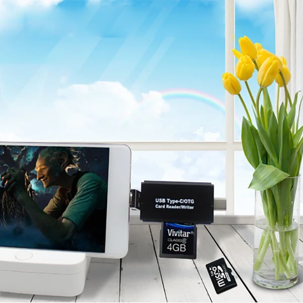 Usb3.0 Otg Card Reader Usb-Microusb Typec Интерфейс с Micro-Sd Tf слот для карты Sd Y209 флэш-памяти Card Reader для телефона