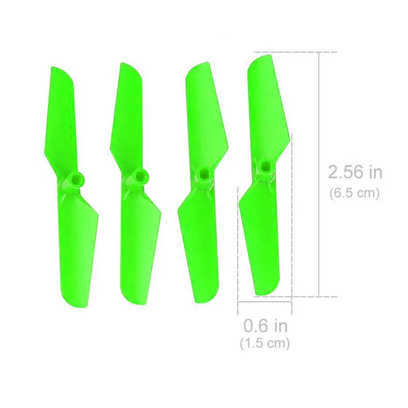4 шт. пропеллеры лезвия аксессуары запасные части для Syma X11 X11C самолета - Цвет: Green