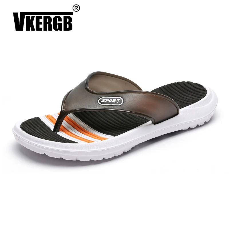 

VKERGB 2019 Summer Sandals Men Outdoor Breathable Slippers Men Beach Slippers Fashion TPU Flip-Flops Casual Shoes Flat Slippers