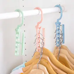 Креативная пластиковая 5 круг многослойная ветрозащитная Вешалка Для Одежды Органайзер держатель с креплением для хранения стеллажей