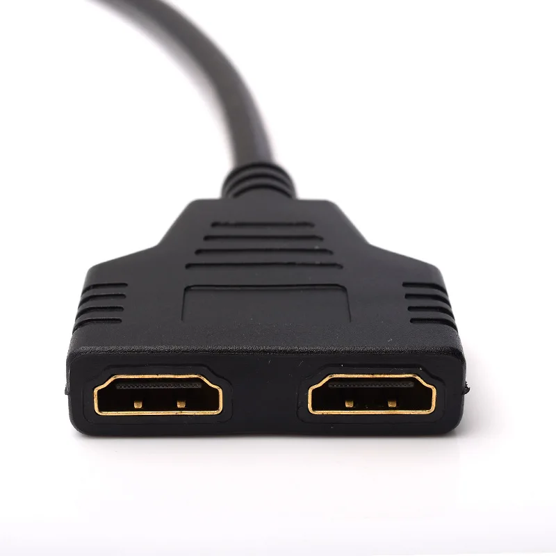 Alta qualidade hdmi-compatível 1 macho para dupla