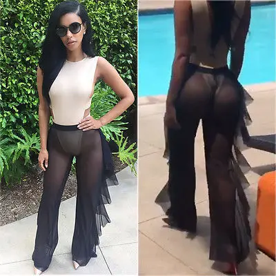mesh beach cover up pants
