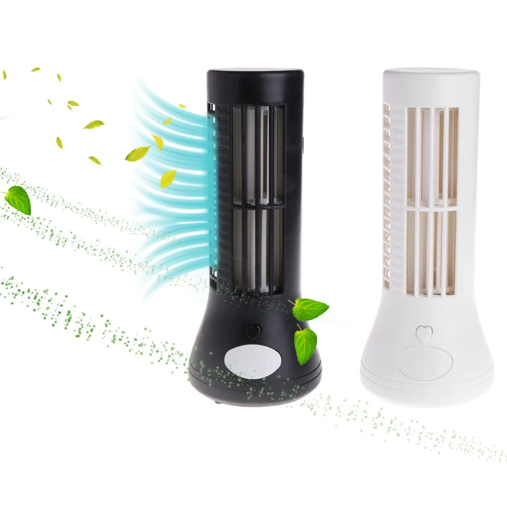 

5V Mini Portable USB Tower Fan No Leaf Bladeless Air Conditioner Cooling Desk Fan Office