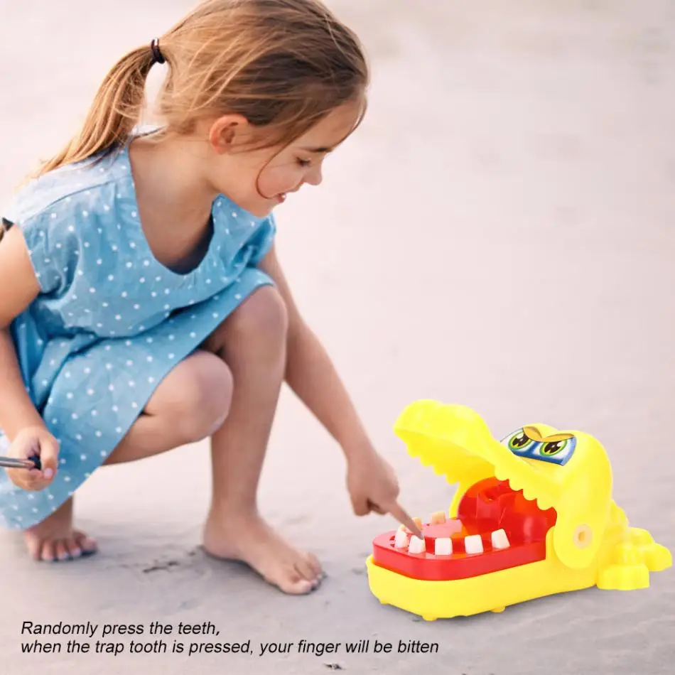 Милый мультфильм крокодил Рот укуса пальцы игрушка забавные Семейные игры упражнения детские руки-глаз координатная способность